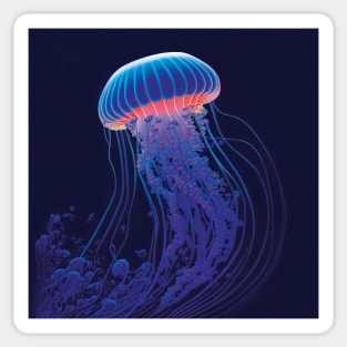 Blue and Pink Jellyfish Sticker